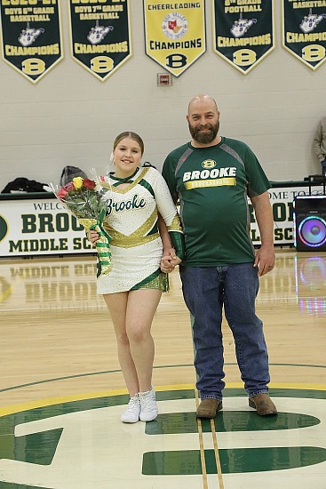 Brooke Middle School 8th Grade Cheer Recognition Night 1-7-26