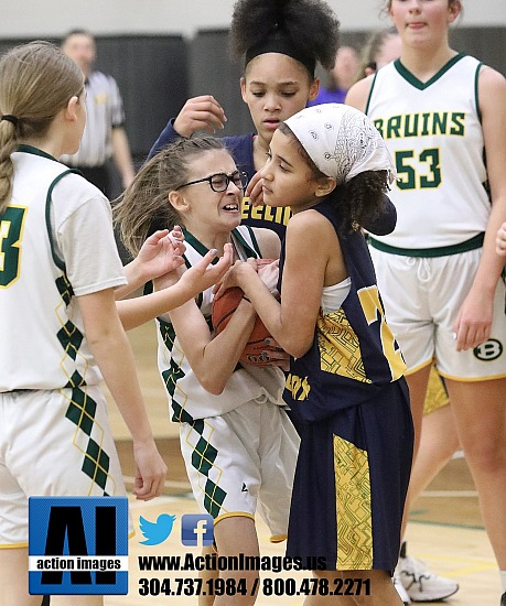 Brooke Middle Girls 6th grade Basketball vs Wheeling Middle 1-25-23